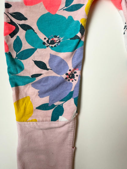 Bonds Wondersuit Pink & Tropical Floral Sleeper Romper (12-18 Months)