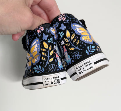 Converse Black & Neon Butterflies High Top Stretch Lace & Velcro Sneakers (7)