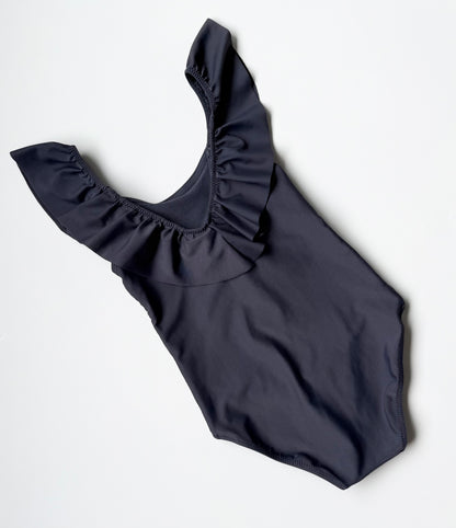 H&M Dark Grey Ruffle One Piece Swimsuit (4-6 Years)