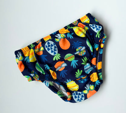 Sea Me Swim Navy & Neon Pineapples Reusable Swim Diaper (18-24 Months)