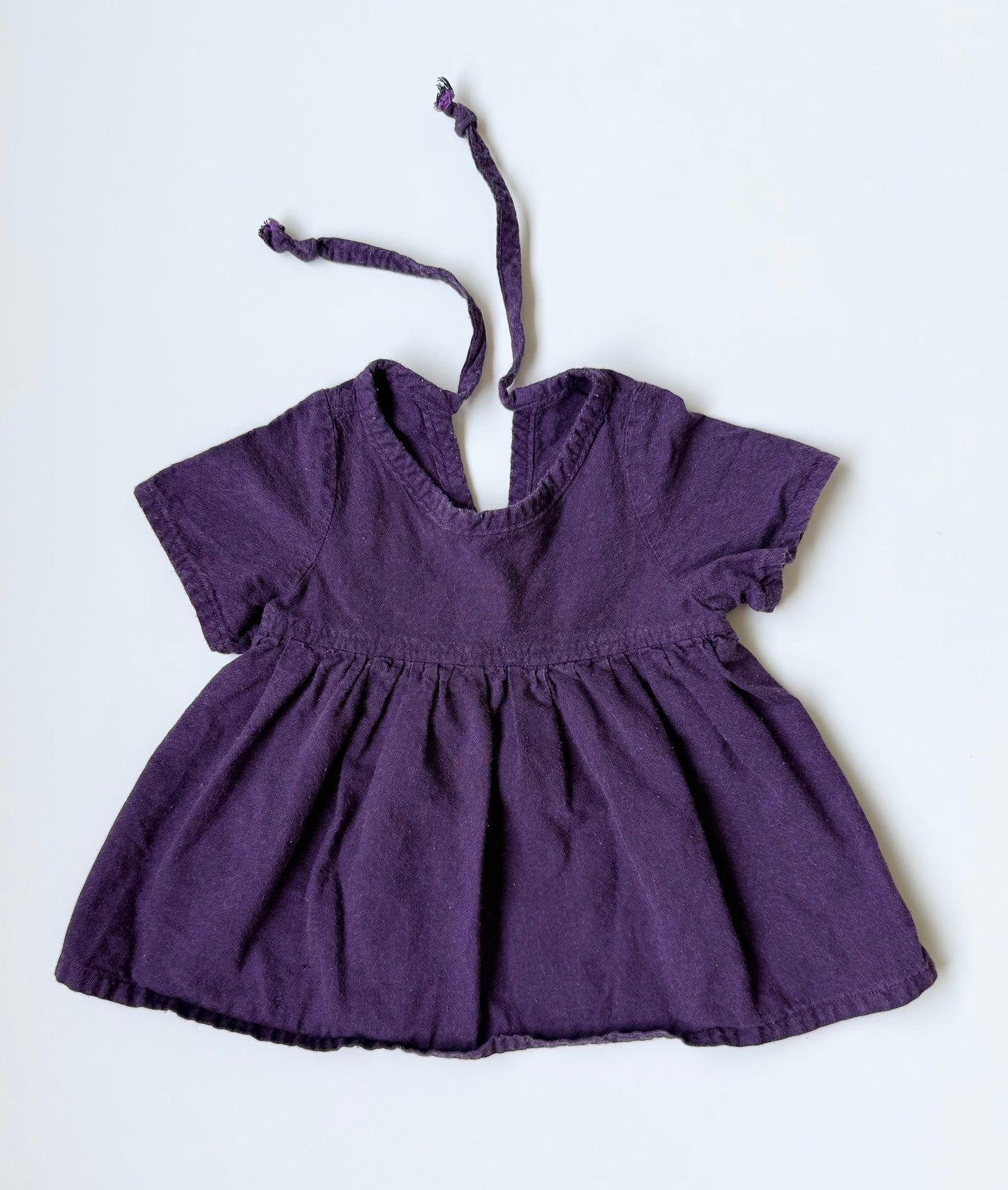 Nest + Nurture Dark Purple Short Sleeve Peplum Top (6-12 Months)