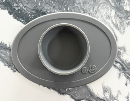 EzPz Tiny Bowl Suction Mat in Grey