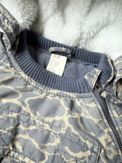H&M Grey & Beige Clouds Winter Jacket (12-18 Months)