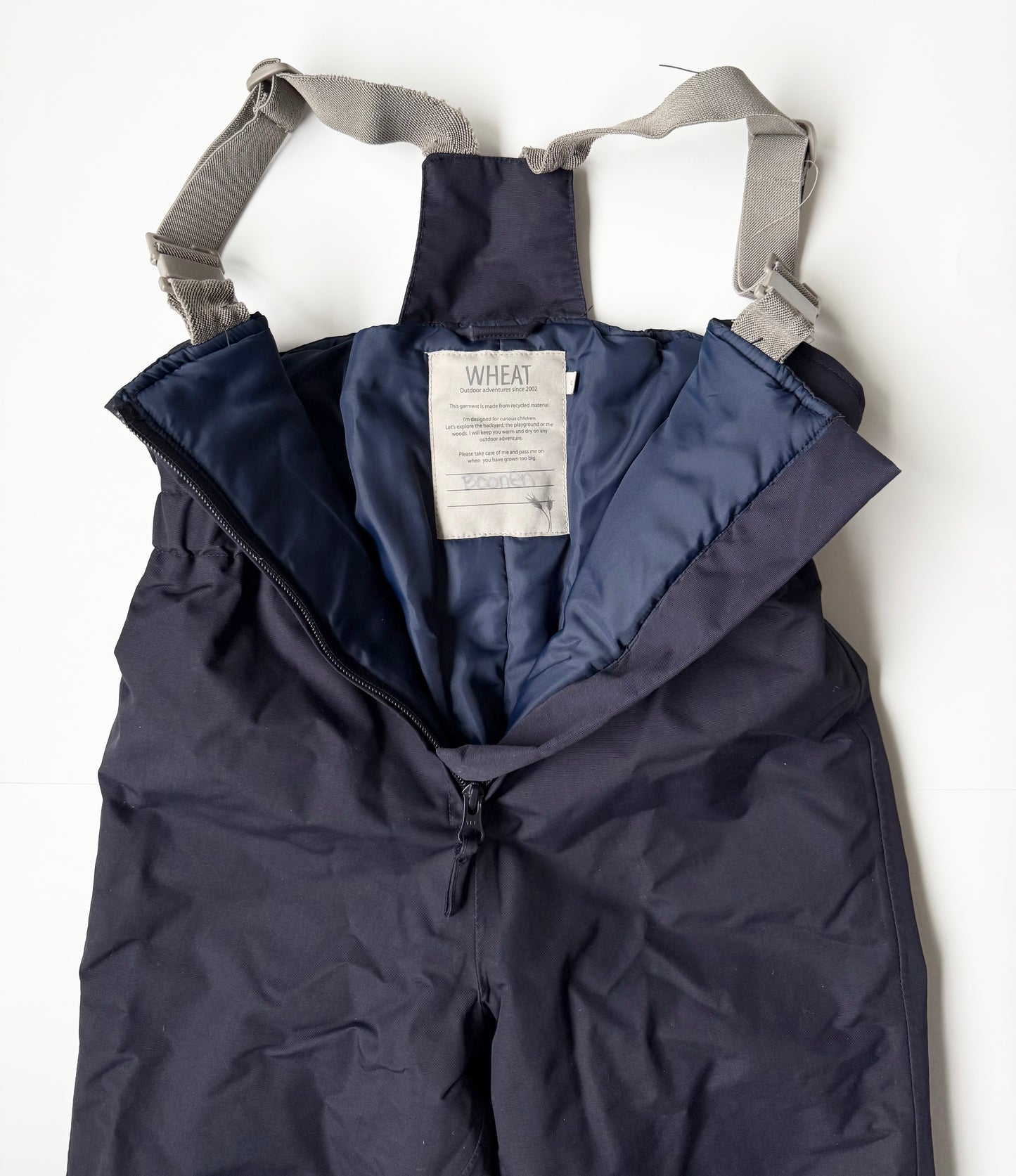 Wheat Deep Blue Flowers Mathilde Tech Jacket & Navy Ski Pants Sal Two Piece Set (4 Years)