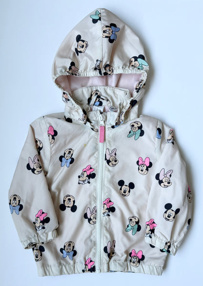 H&M x Disney Off White Minnie & Mickey Wind Breaker (12-18 Months)