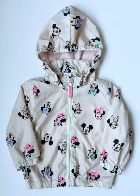 H&M x Disney Off White Minnie & Mickey Wind Breaker (12-18 Months)