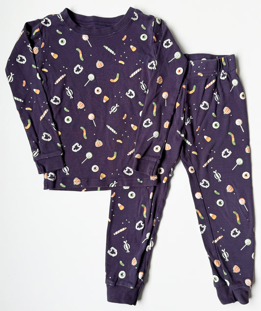 Petit Lem Purple Halloween Treats Two Piece PJ Set (4T)