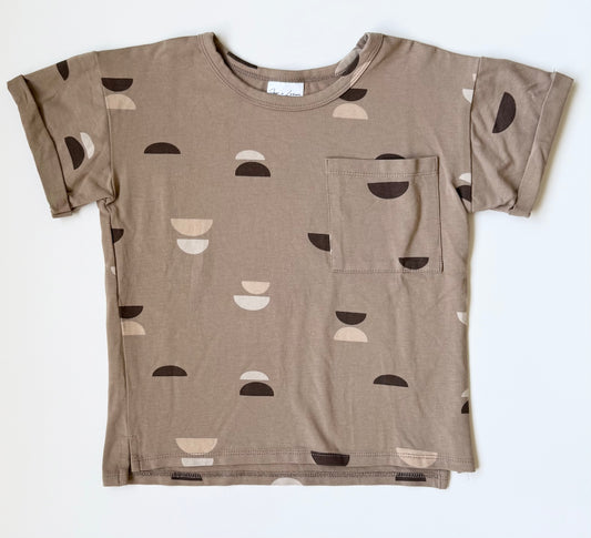 Jax & Lennon Brown Crescents Boxy T-Shirt (18-24 Months)