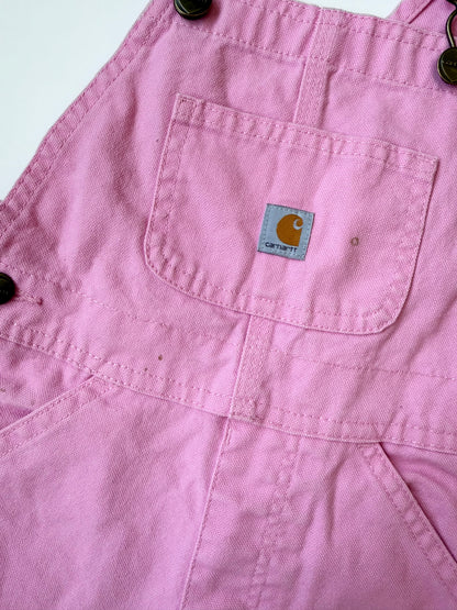 Carhartt Light Pink Canvas Bib Overalls (4T)