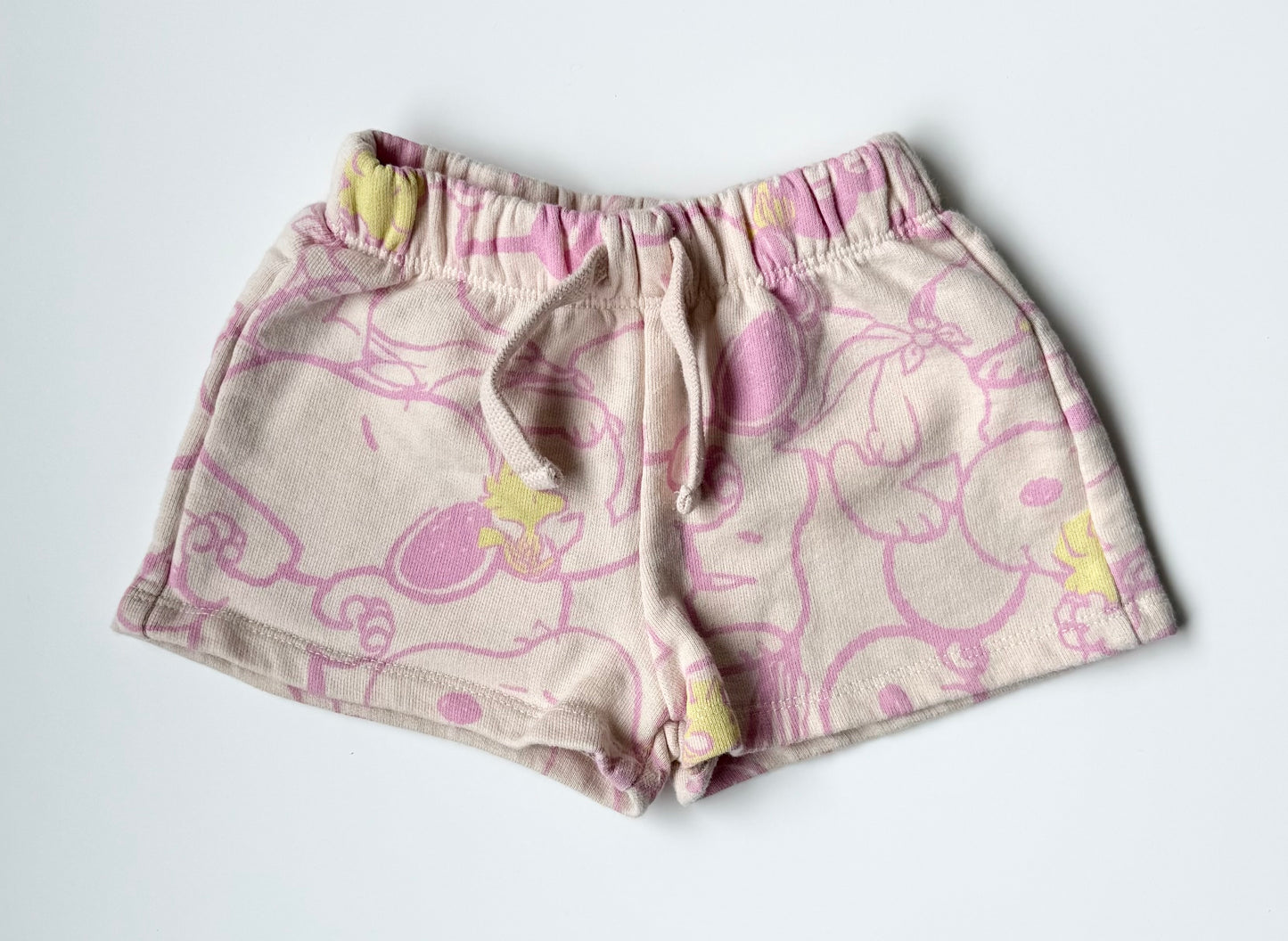 Zara x Peanuts Pink Snoopy & Woodstock Sweat Shorts (2 Years)
