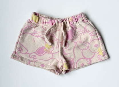 Zara x Peanuts Pink Snoopy & Woodstock Sweat Shorts (2 Years)