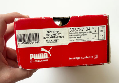 Puma Futurecat Monogram Kids Black & Grey Lace Up Sneakers (5)