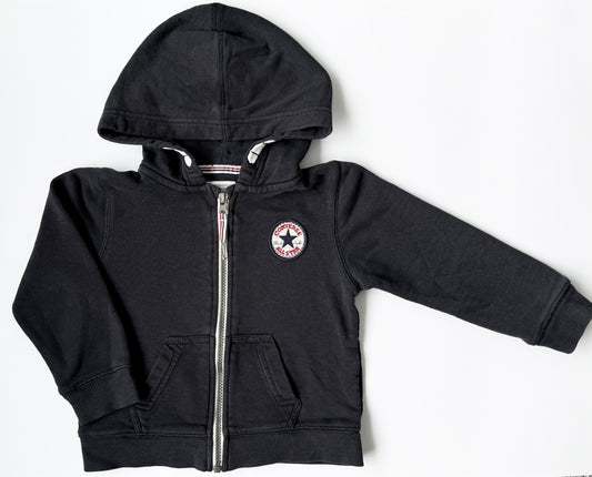 Converse All Star Black Zip Up Hoodie (2T)