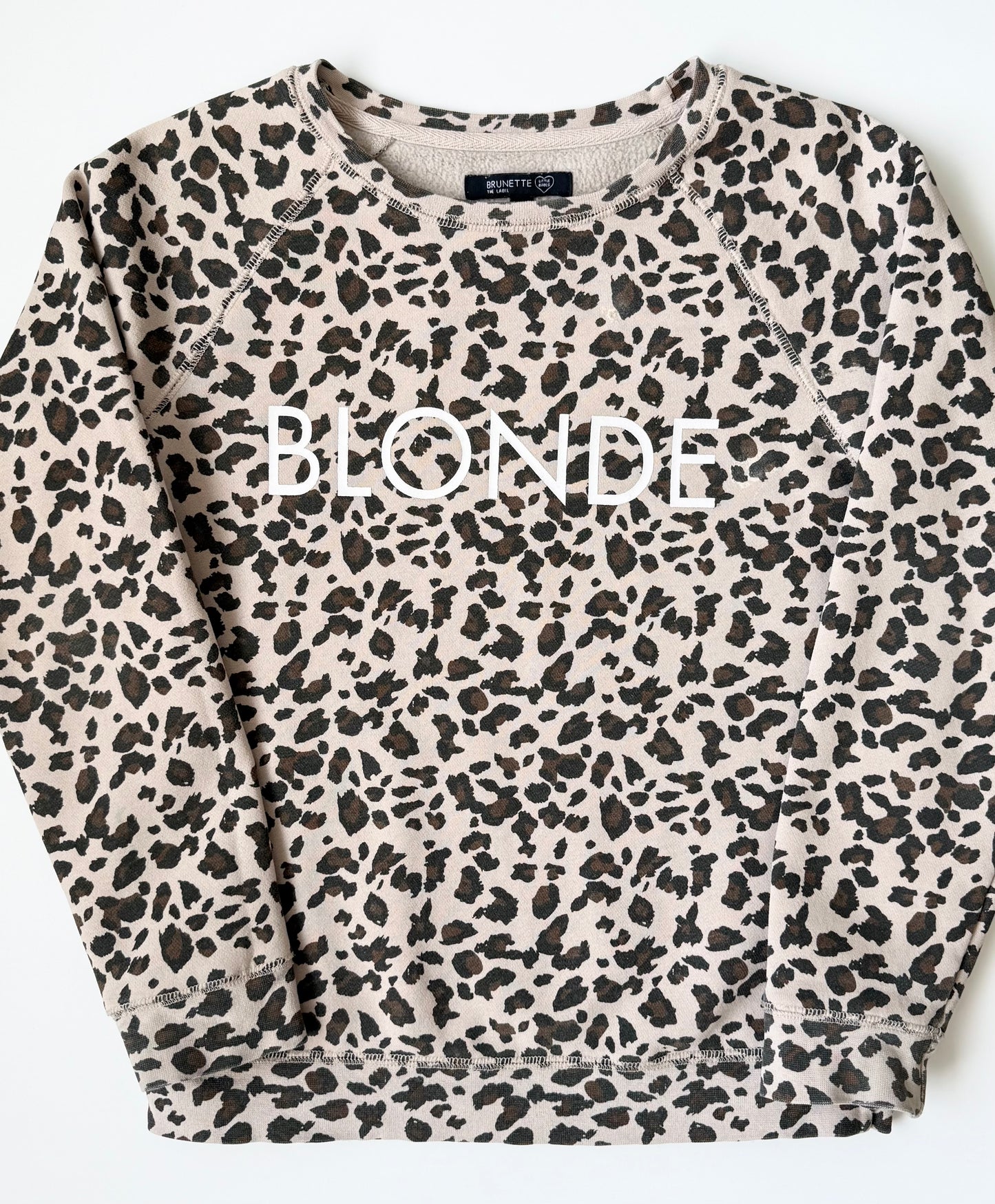 Brunette the Label Cheetah “Blonde”Crewneck Sweater (10/12 Years)
