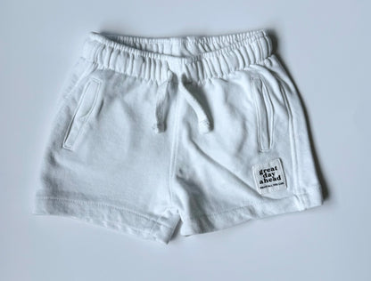 Zara White “Great Day Ahead” Shorts (2 Years)