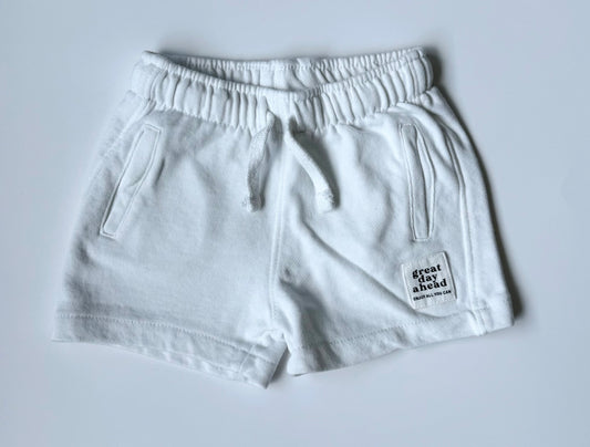 Zara White “Great Day Ahead” Shorts (2 Years)