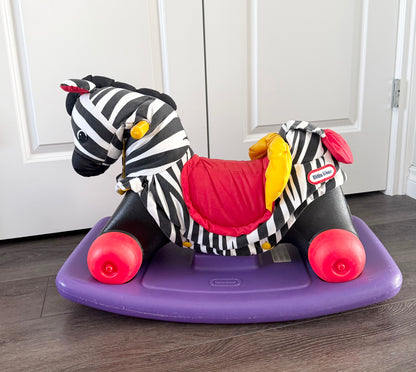 Vintage Little Tikes Rock 'n Scoot Zebra