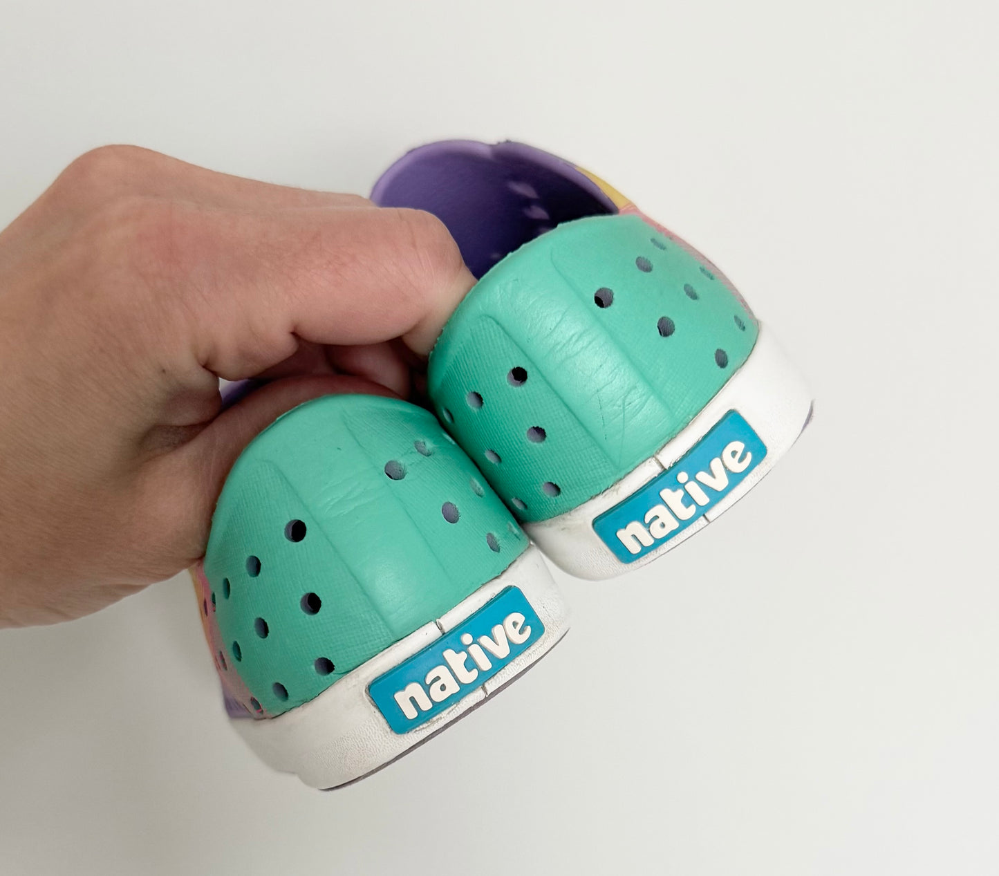 Native Purple & Colored Heel Jefferson Slip Ons (10)