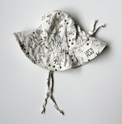 Jan & Jul Off White Dinosaurs Sun Hat (6-24 Months)