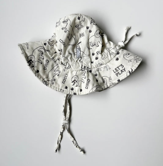Jan & Jul Off White Dinosaurs Sun Hat (6-24 Months)
