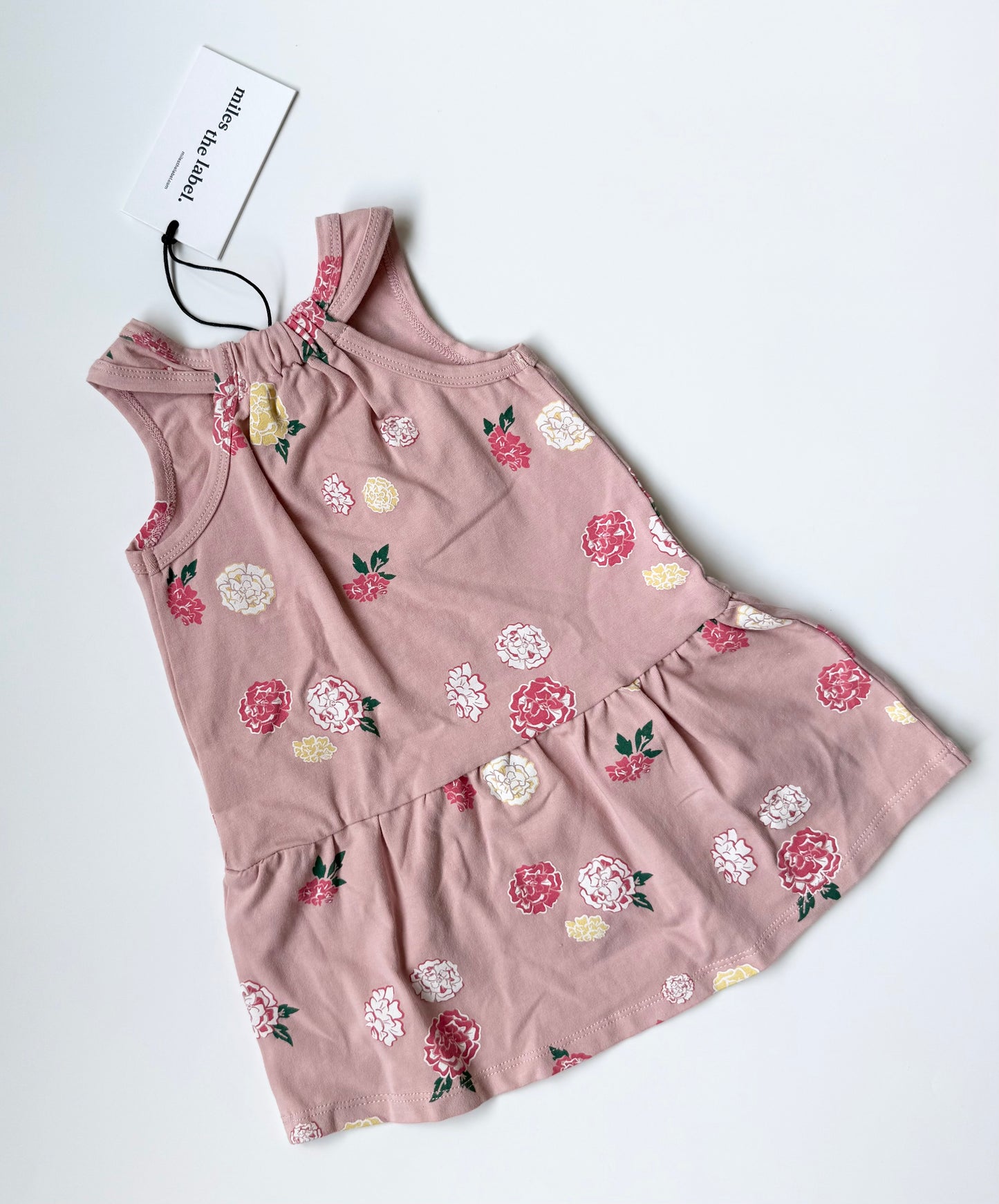 Miles the Label Pink Floral Tank Dress - New (9 Months)