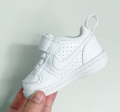 Nike Court Borough Low White Stretch Lace & Velcro Sneakers (2)