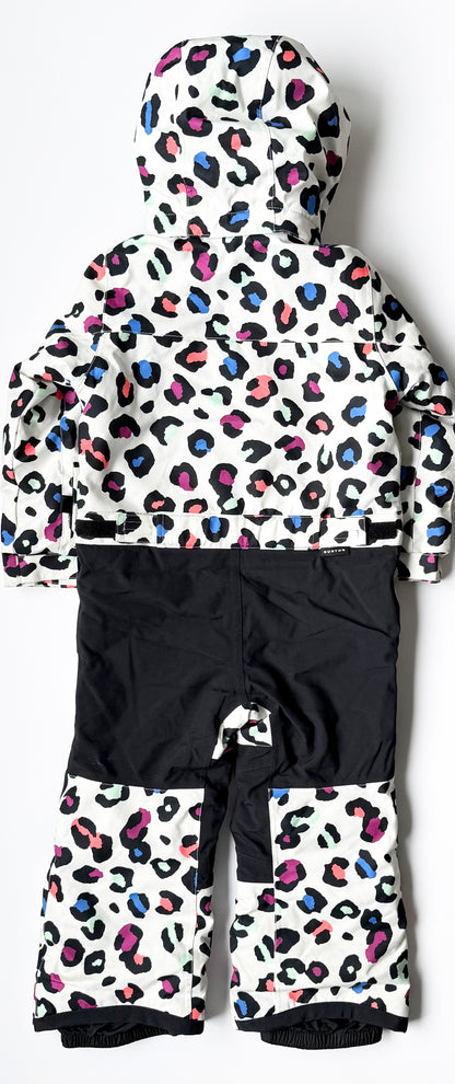 Burton White Colorful Cheetah One Peice Snow Suit (4 Years)