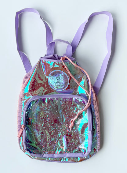 Disney Frozen Purple & Pink Holographic Swim Backpack