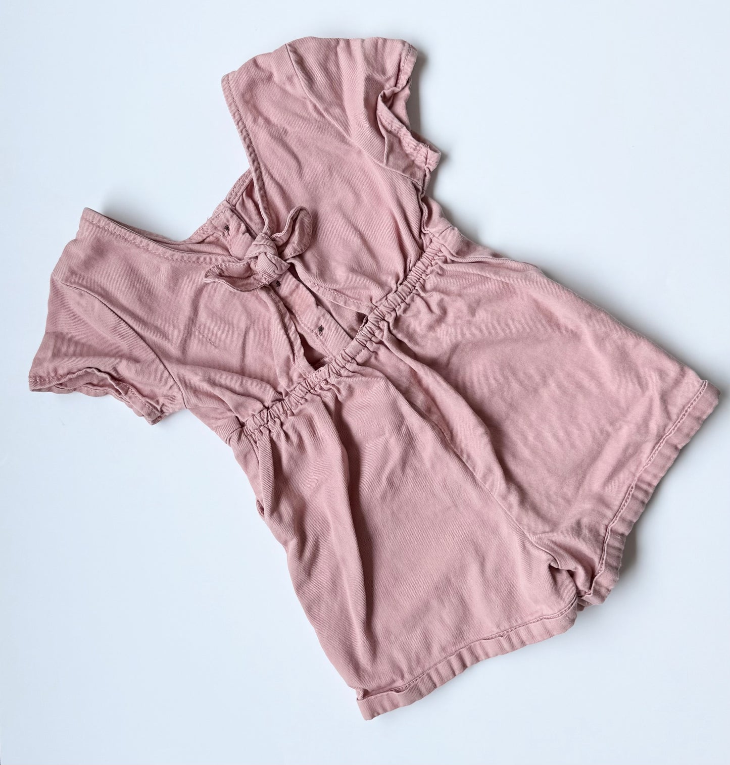Old Navy Pink Jean Romper (3T)