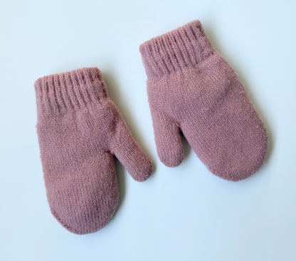 Jan & July Pink Cozy Knit Mittens (6-24 Months)