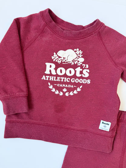 Roots Baby Red Sweater & Pants Set (12-18 Months)