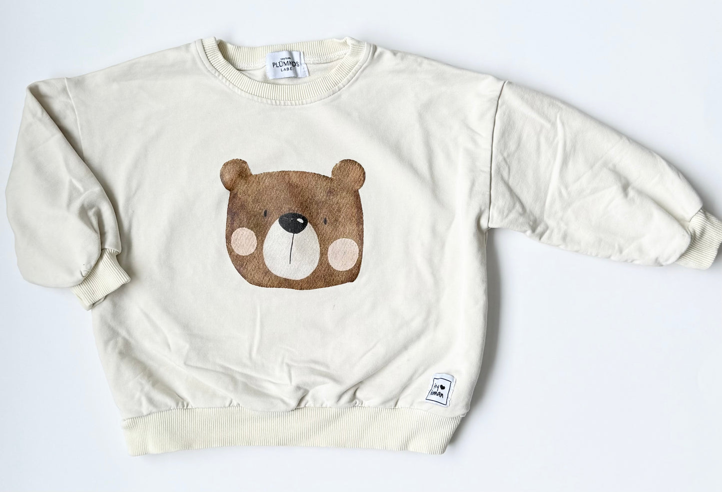 Plumkids Label White Bear “Tiny Human” Sweater (3-4T)