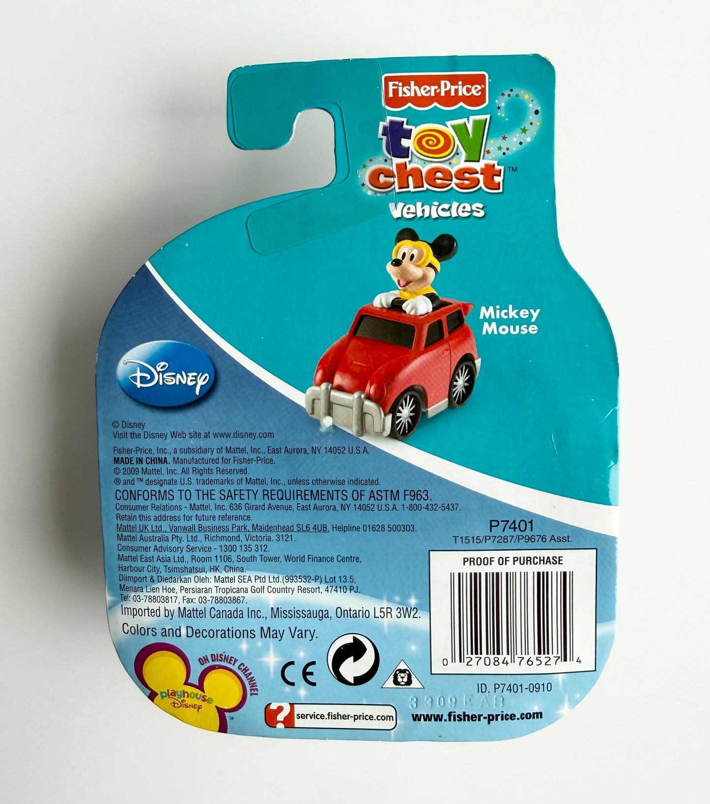 Fisher-Price Disney Toy Chest Vehicles Mickey Mouse Car - New