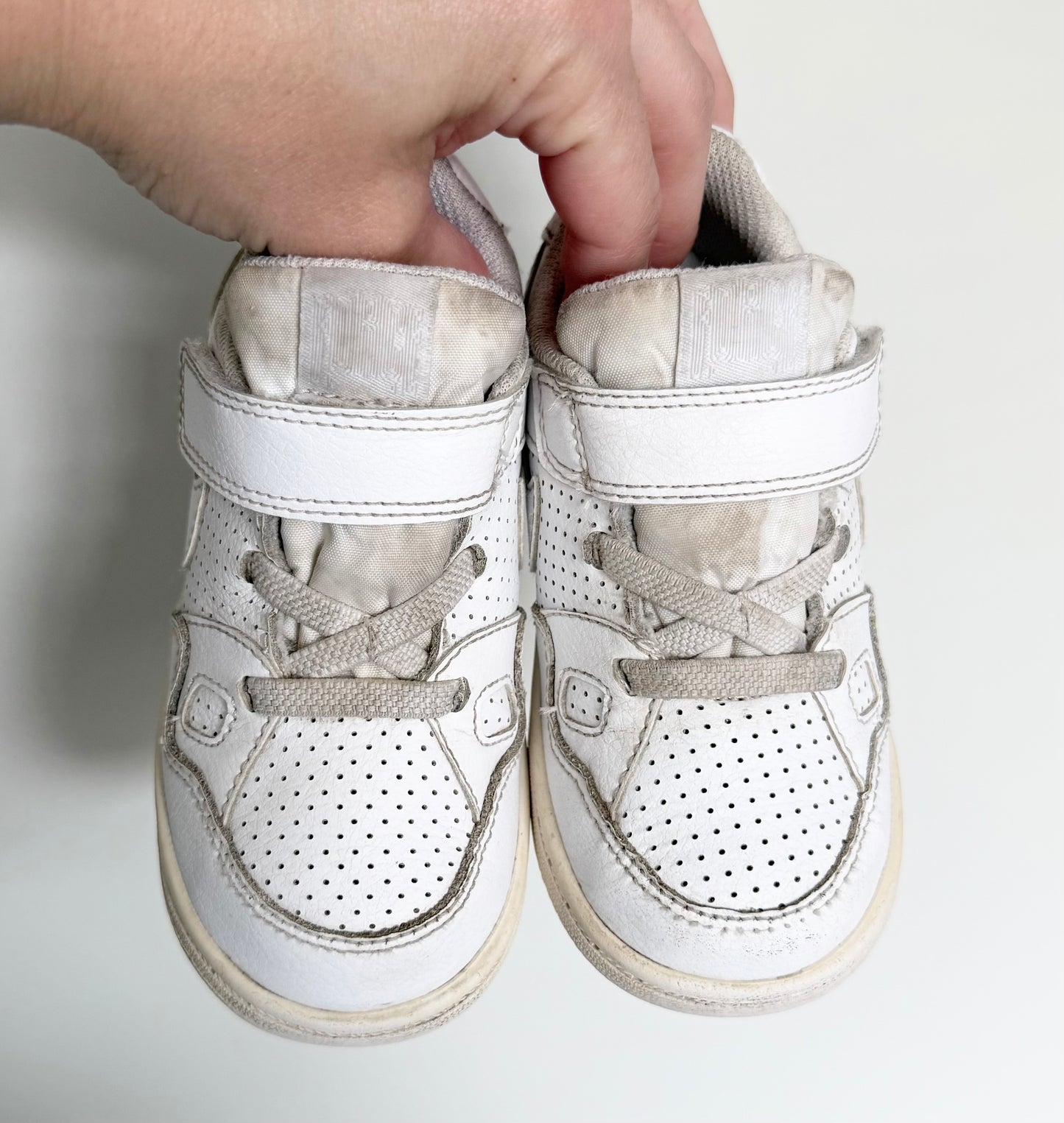 Nike Force Court Borough Low Recraft White Stretch Lace & Velcro Sneakers (8)