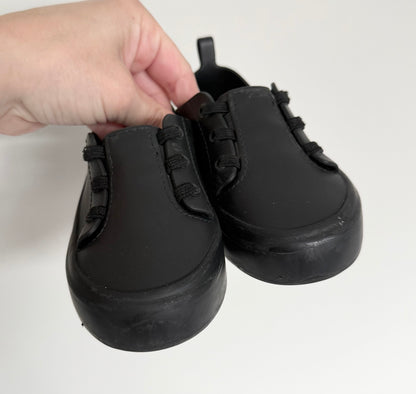 Mini Melissa Black Rubber Slip On Stretch Lace Sneakers (9)