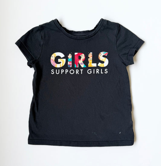 Spotted Zebra Disney Black “Girls Supporting Girls” Princesses T-Shirt (4T)