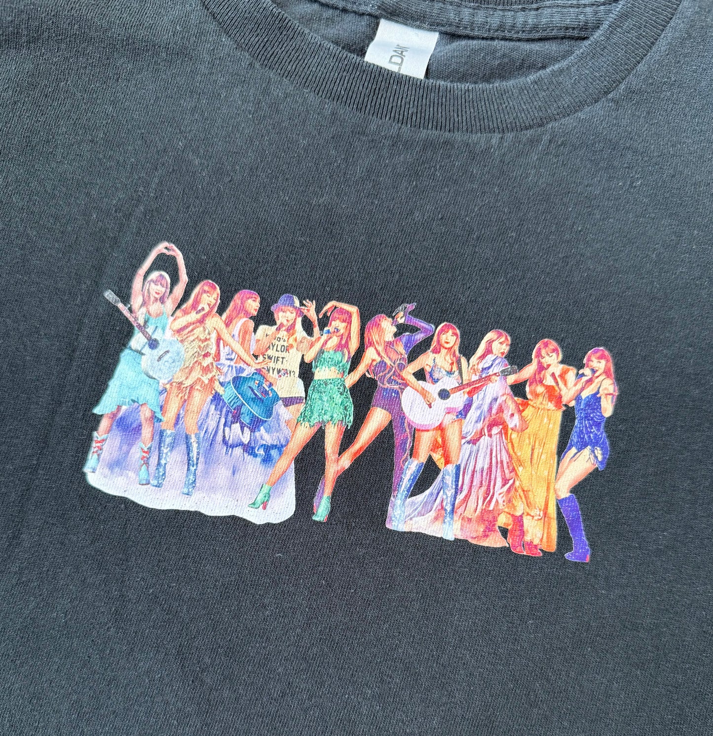 Gildan Custom Taylor Swift Printed Black T-Shirt (5-6 Years)