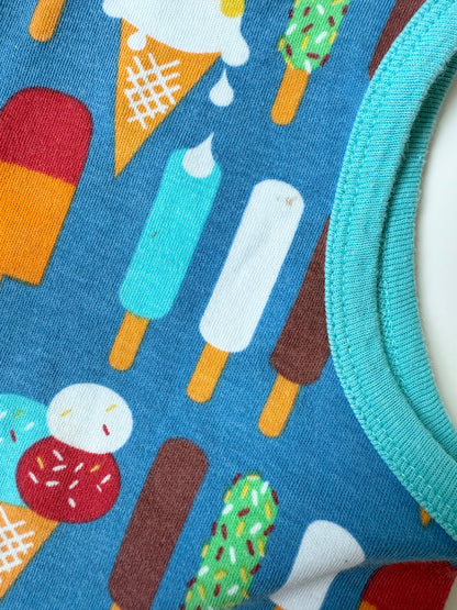 Duns Sweden Blue Ice Cream Sleeveless Jumpsuit - Dungarees (2T)