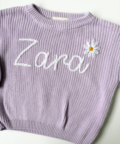 Swaddled Silly Purple “Zara” Knit Sweater (3-4 Years)