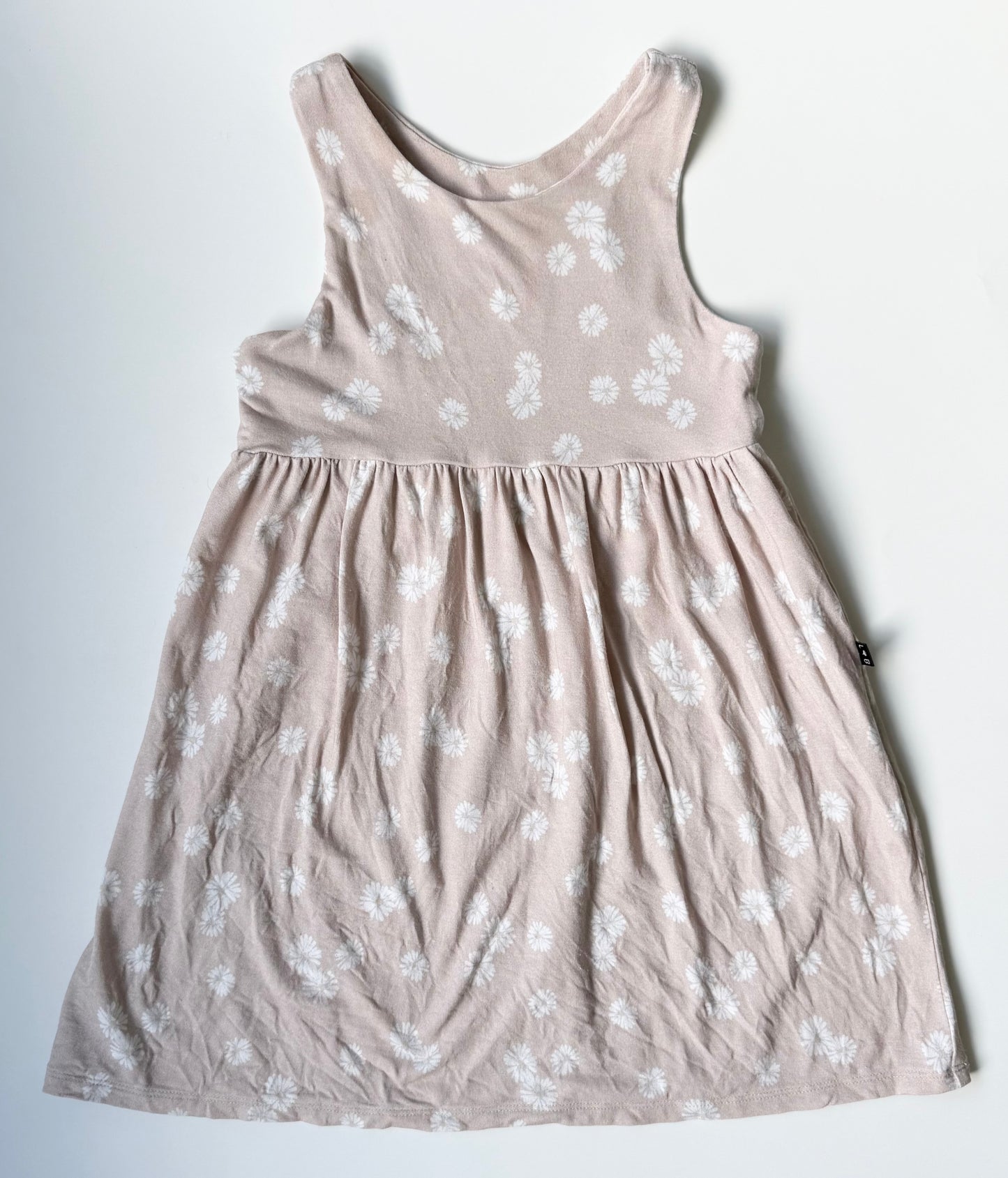 Lou & Bear Beige & Dainty White Floral Tank Dress (4-5 Years)