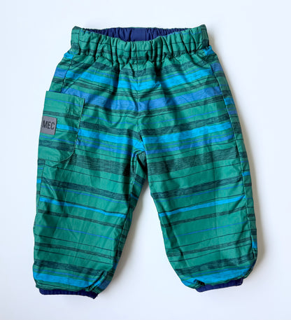 MEC Cocoon Green & Blue Striped Reversible Puffer Pants (6 Months)