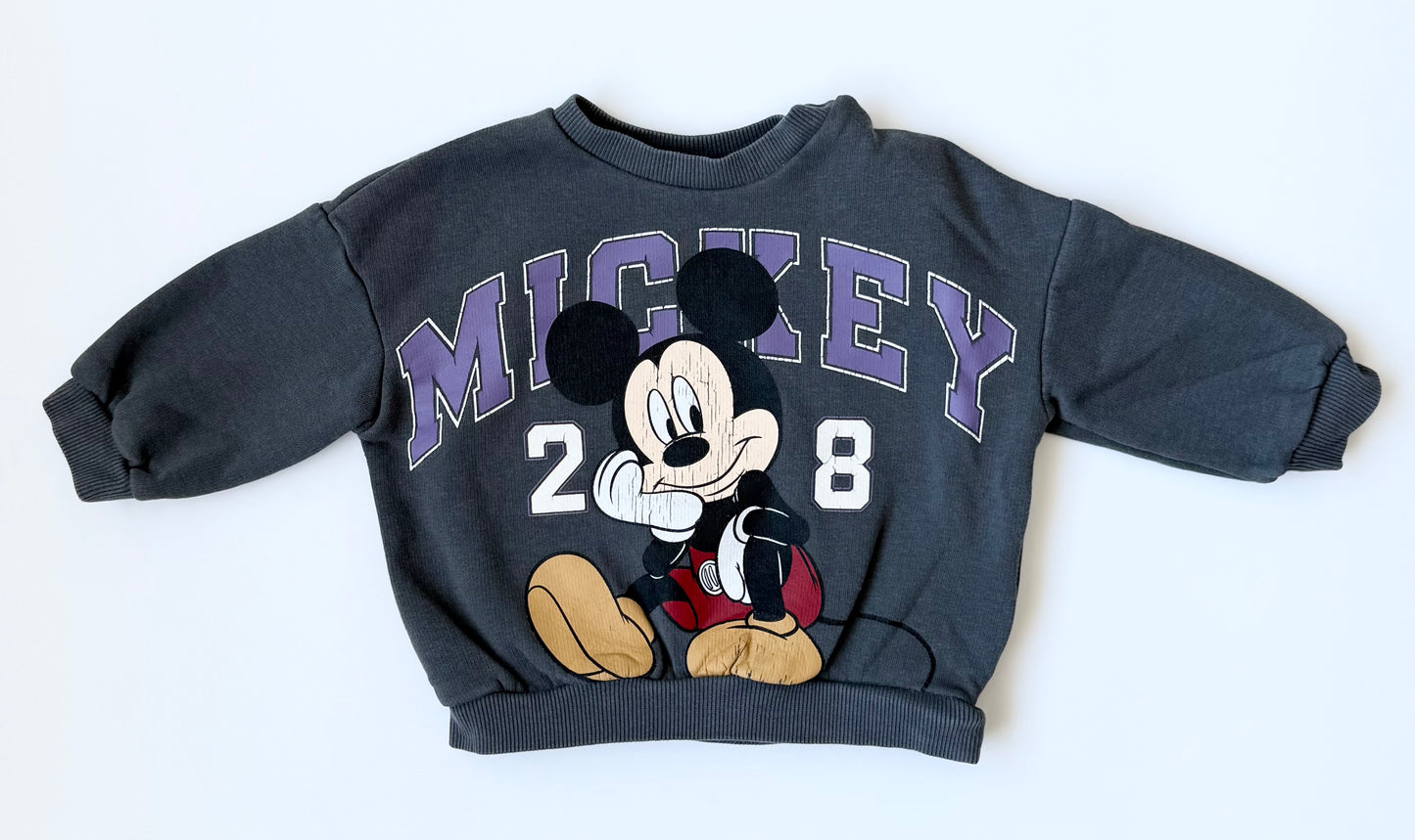 H&M x Disney Dark Grey Mickey 28 Sweater (4-6 Months)