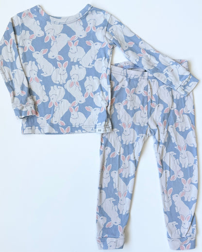 Baby Gap Light Blue Bunny Two Piece PJ Set (3 Years)