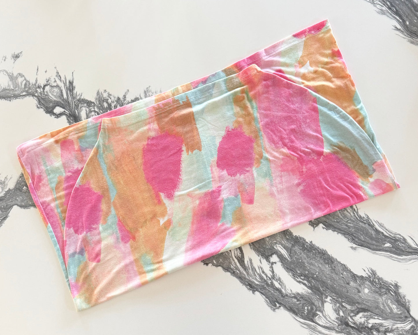 Copper Pearl Multicolor Paint Strokes Car Seat/Nursing Cover