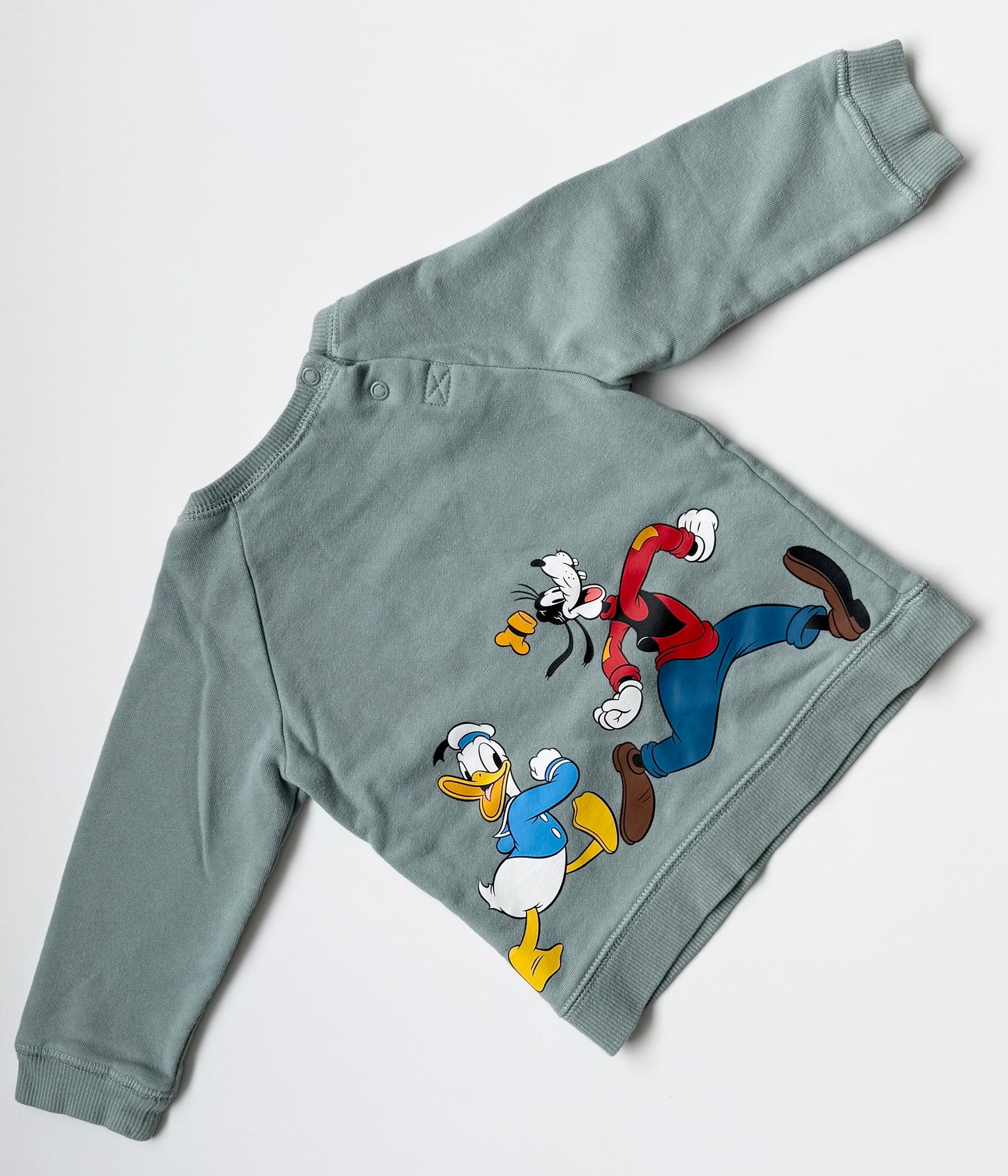 H&M x Disney Light Green Mickey Mouse & Friends Sweater & Pants Set (9-12 Months)