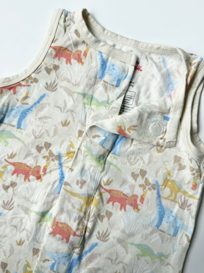 Magnetic Me Tan Dinosaurs Tank Romper (3-6 Months)