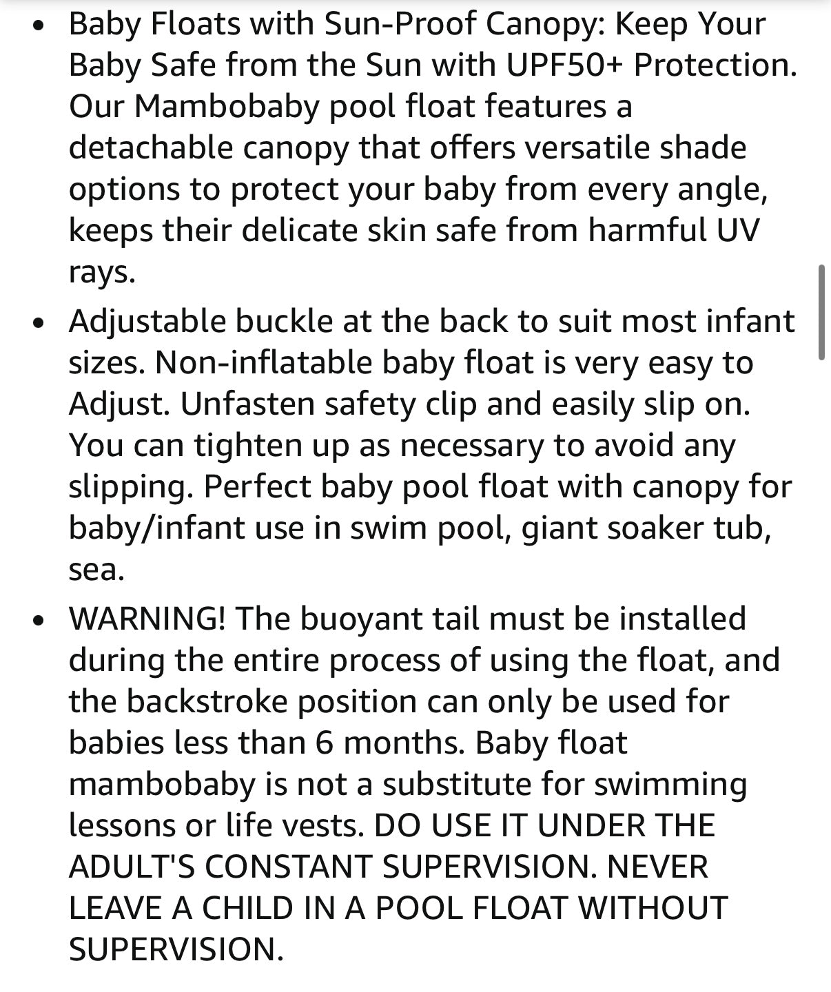 Mambobaby Baby Non-Inflatable Swim Float With Canopy in Airplane Green