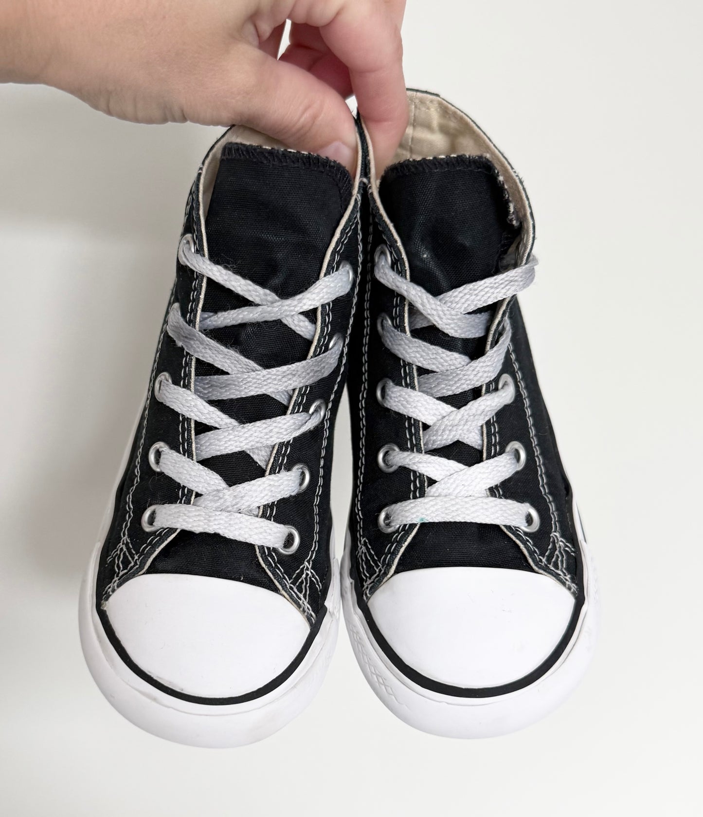 Converse Black High Top Lace Up Sneakers (10)