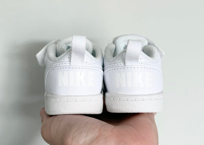 Nike Court Borough Low White Stretch Lace & Velcro Sneakers (2)
