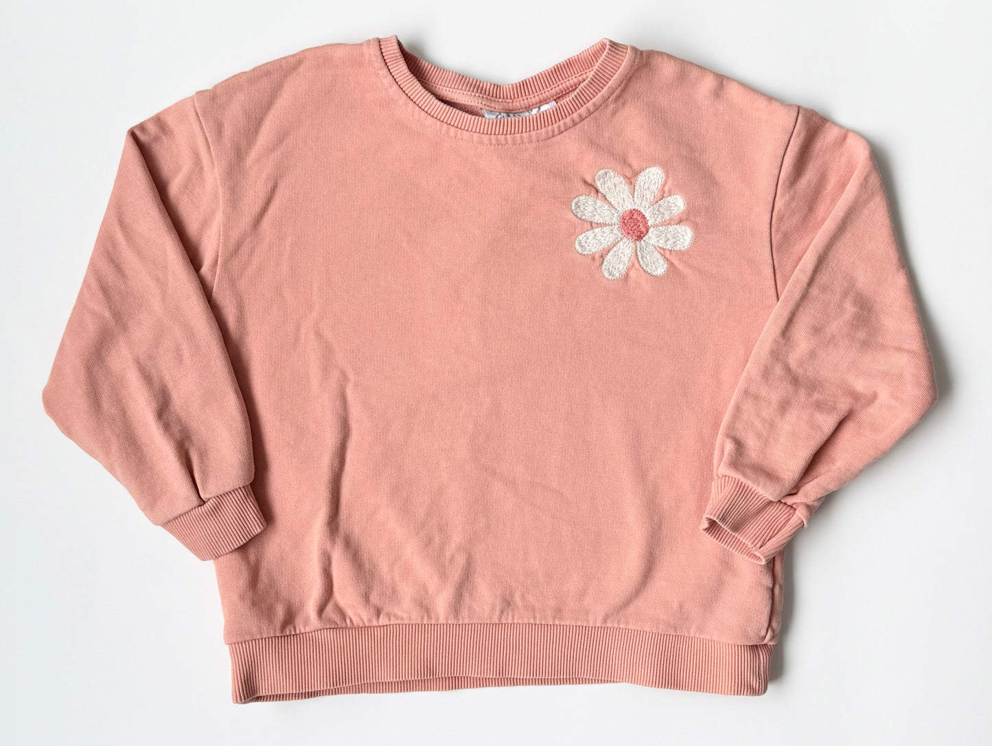 Zara Pink Daisy “Choose Fun” Crewneck Sweater (4-5 Years)